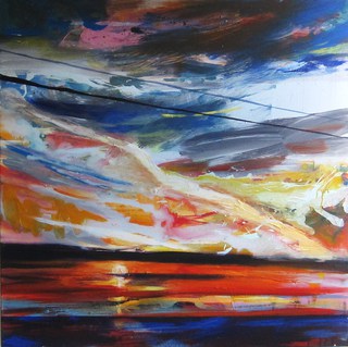 Linear sky over Mull,92 x 92 cm.
SOLD