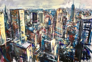 Chrysler and Empire from Rockefeller.Acrylic on canvas .90x60cm.Sold.